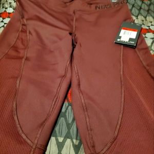 Womens Burgundy Nike leggings size L